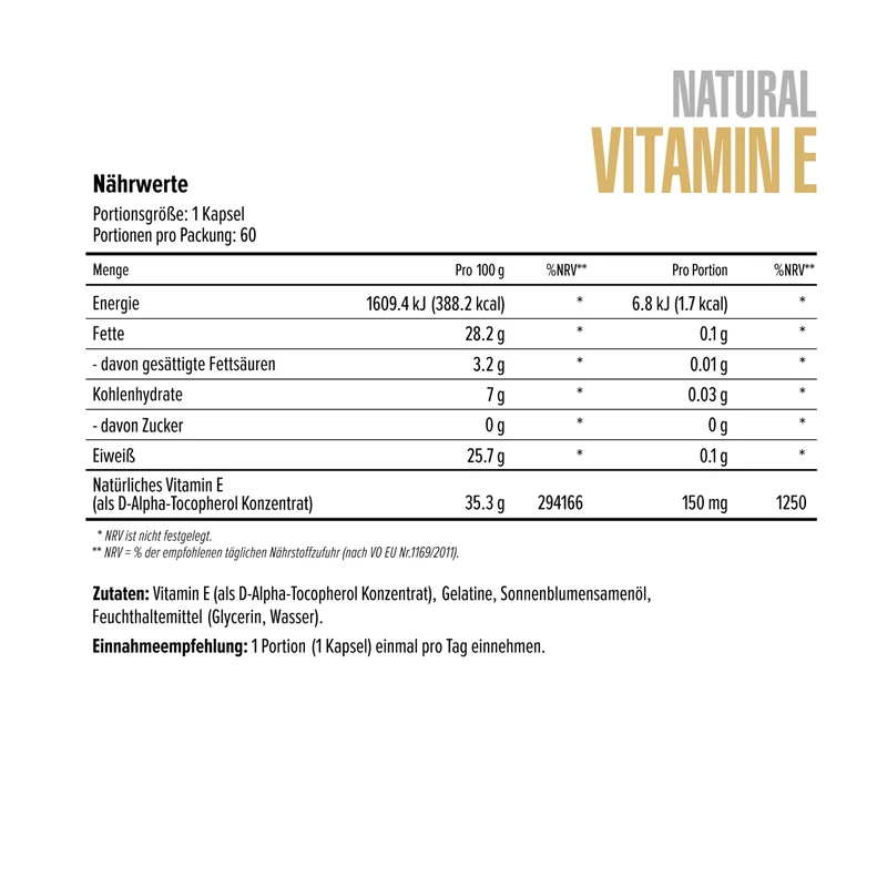 Natural vitamin E
