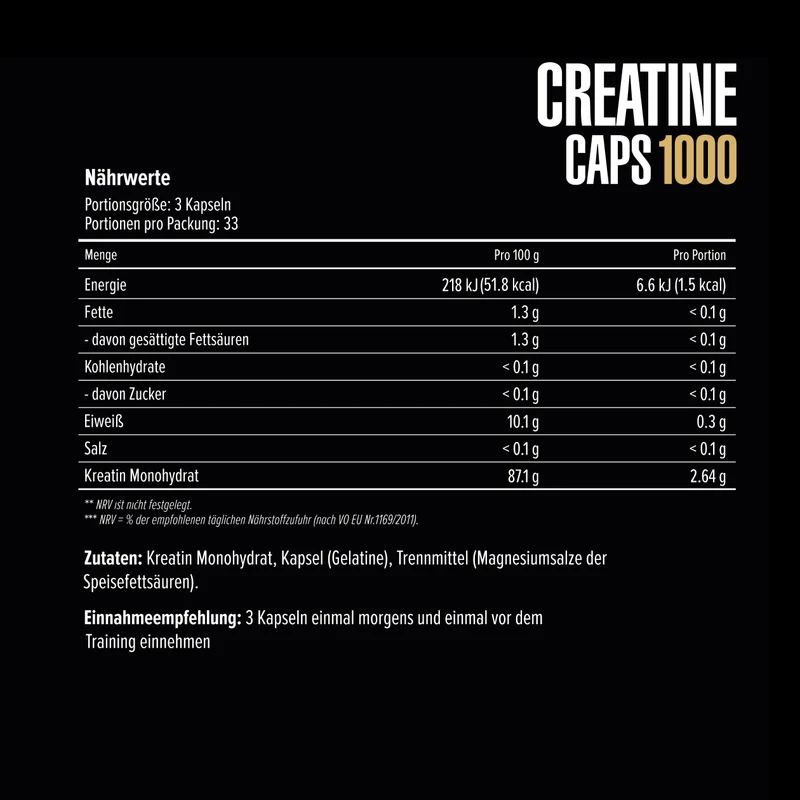 Creatine Caps 1000