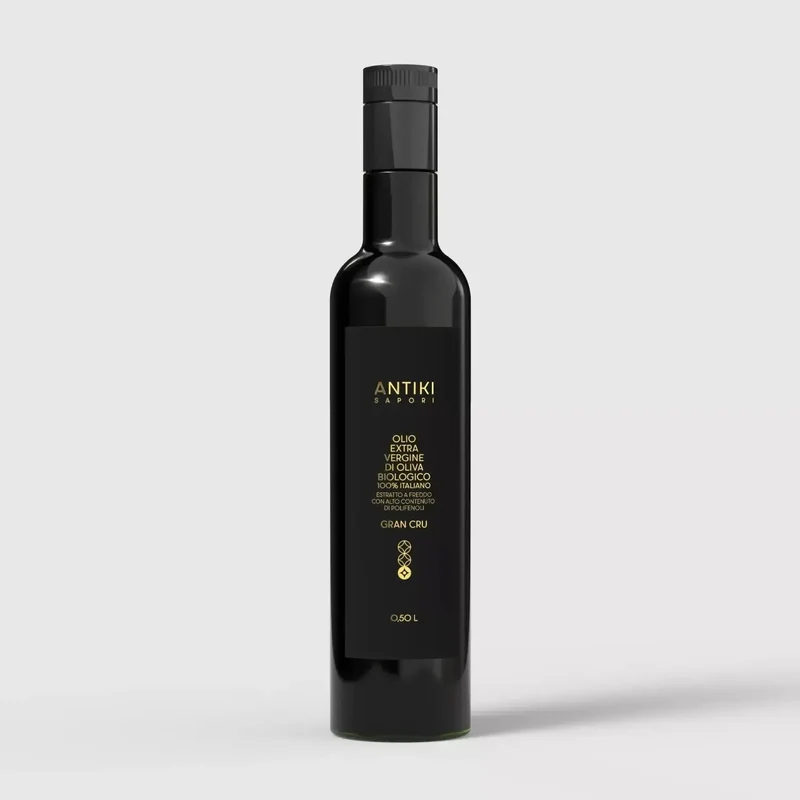 Olio extra vergine d'oliva Bio ricco di polifenoli (>500mg/litro)