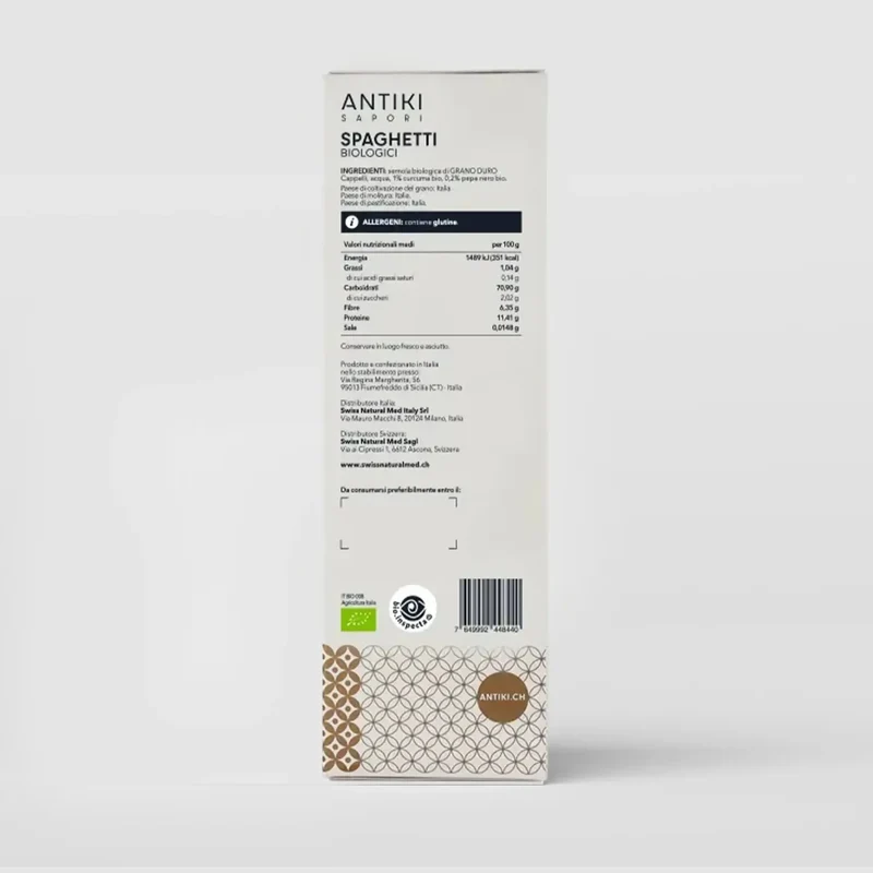 Spaghetti di grano duro antico cappelli con curcuma e pepe