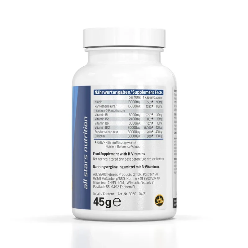 All Stars Vitamin B Complex 90 Kapseln