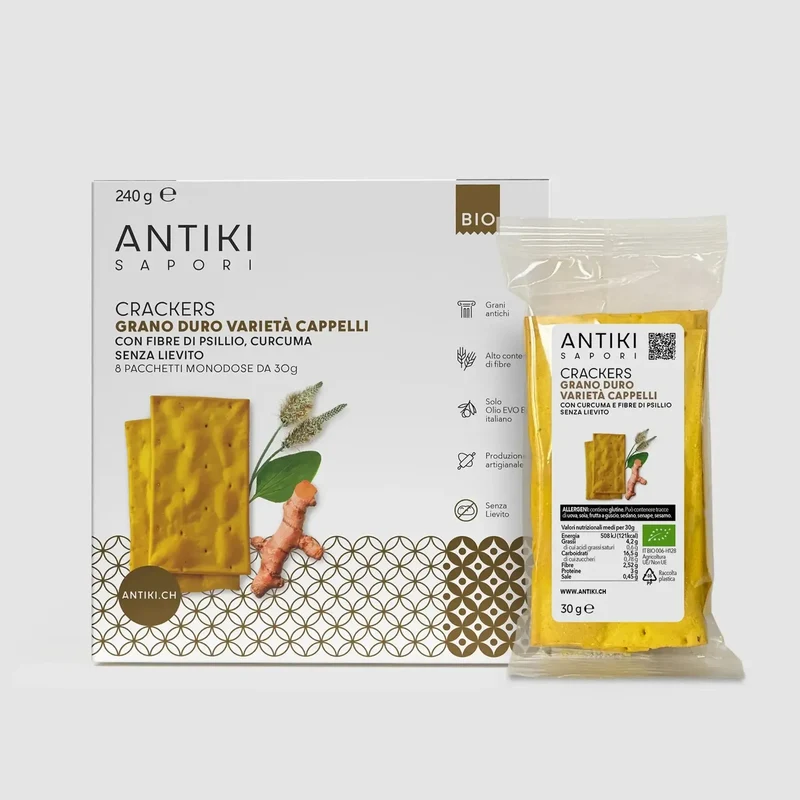Crackers con curcuma 8 monodosi da 30g