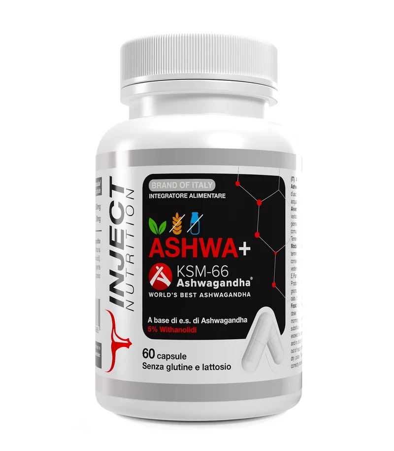 Ashwa+ KSM-66 60 Capsule Inject Nutrition | Ashwagandha 600mg