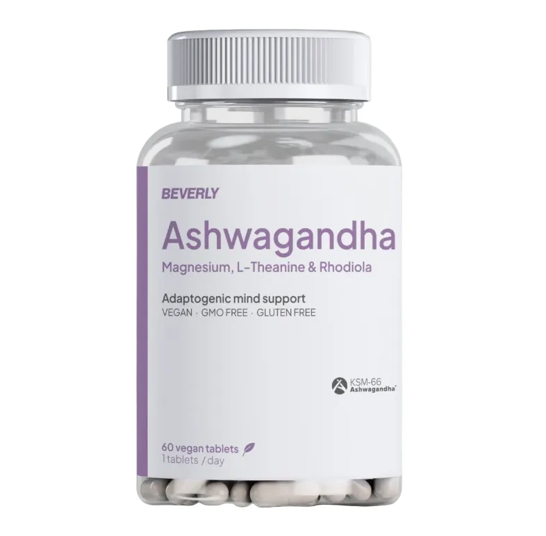 Ashwagandha KSM-66 60 Capsule Beverly Nutrition | Adattogeno per Stress Energia e Benessere