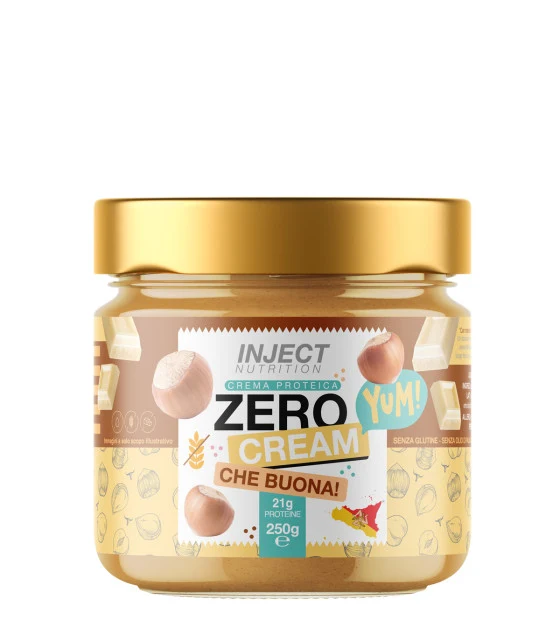 Zero Cream Proteica 250g – Crema Spalmabile Senza Zuccheri 22% Prot | 10 Gusti | INJECT Nutrition