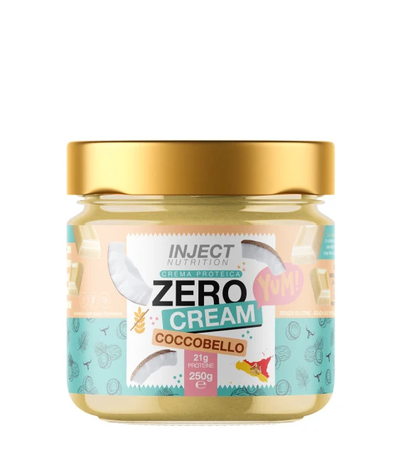 Zero Cream Proteica 250g – Crema Spalmabile Senza Zuccheri 22% Prot | 10 Gusti | INJECT Nutrition