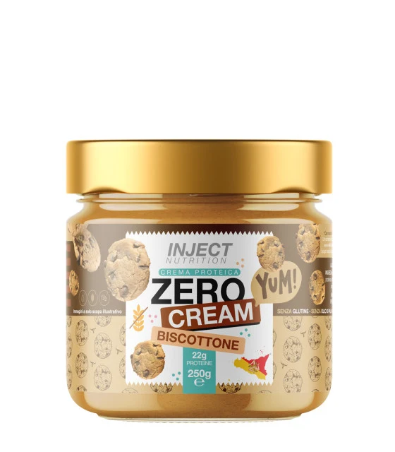 Zero Cream Proteica 250g – Crema Spalmabile Senza Zuccheri 22% Prot | 10 Gusti | INJECT Nutrition