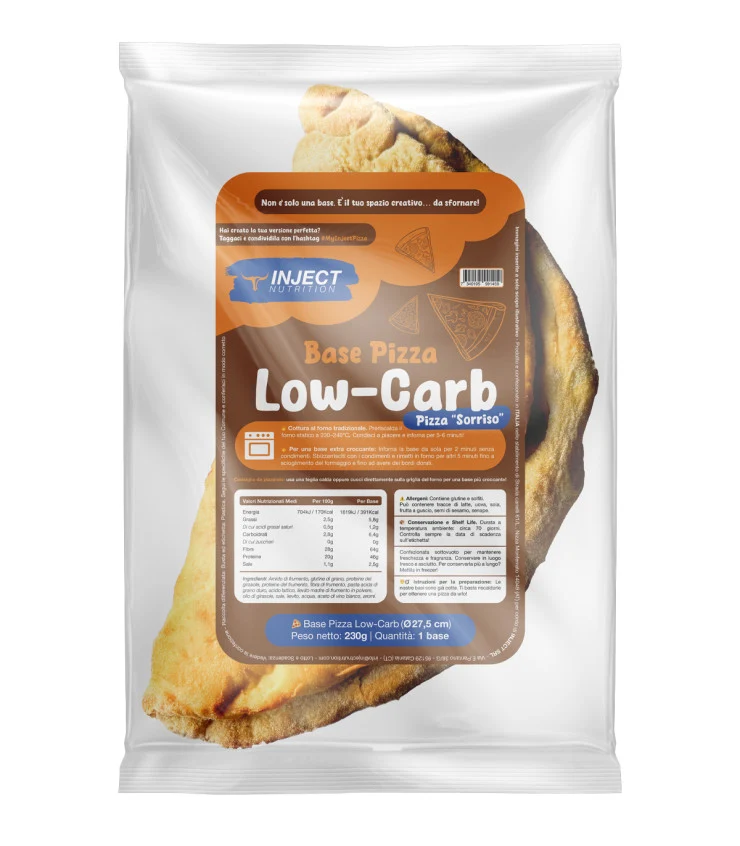 Base Pizza Low-Carb 200g | Solo 5,6g Carboidrati per Porzione | INJECT Nutrition