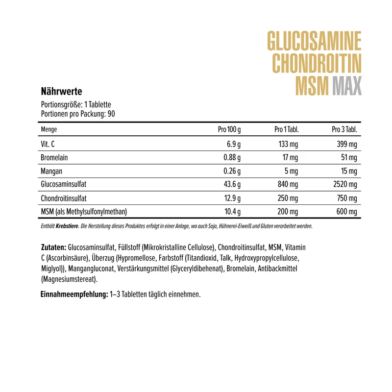 Glucosamine Chondroitin MSM Max