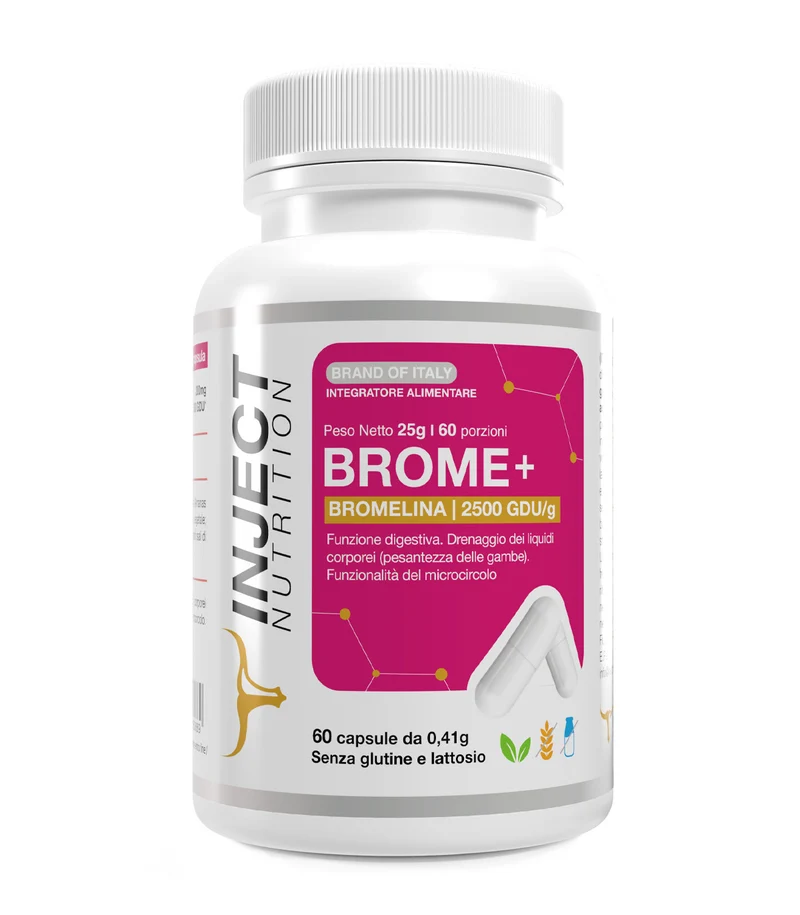 BROME+ Bromelina 2500 GDU/g | proteine per massa muscolare e recupero