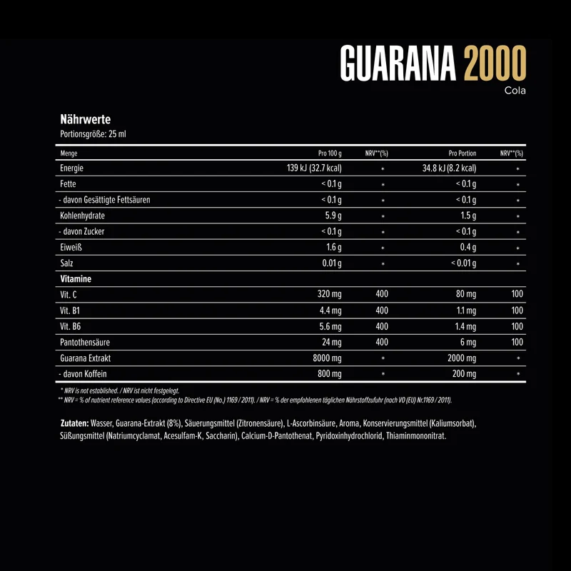 Guarana 2000 bottle