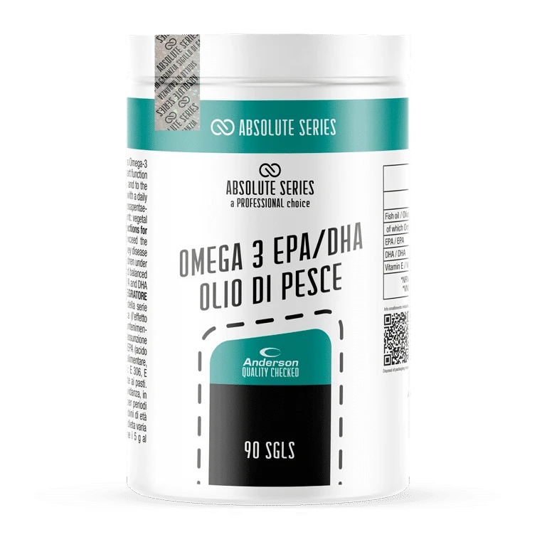 OMEGA 3 EPA/DHA OLIO DI PESCE | 90 perle | Cuore e longevità | Absolute Series