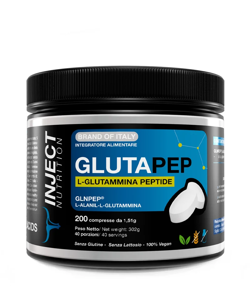 GlutaPEP L-Glutammina Peptide | aminoacidi per recupero muscolare e si