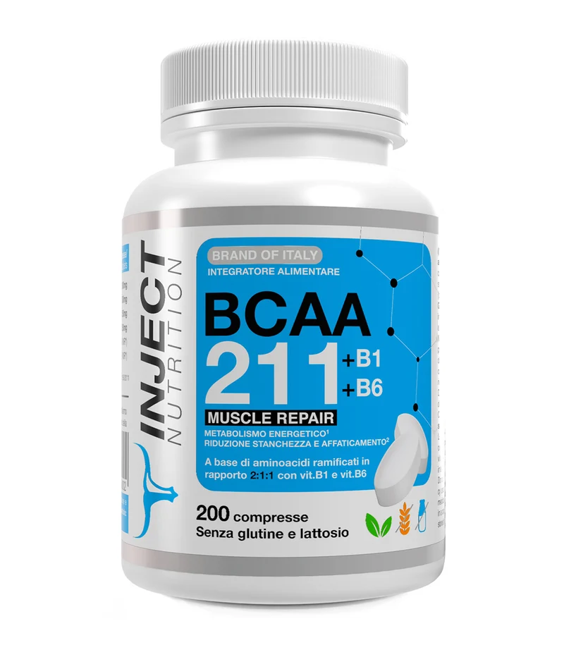 BCAA 2:1:1 | 200 cpr | Aminoacidi Ramificati | Inject Nutrition
