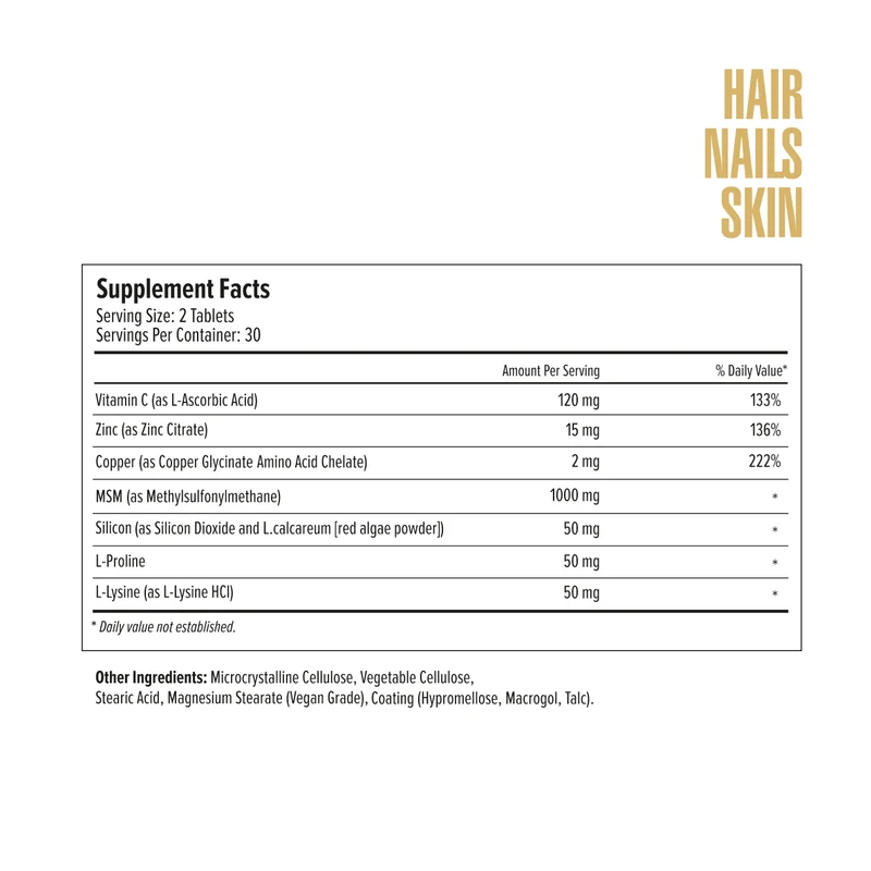 Hair Nails Skin Vitamins