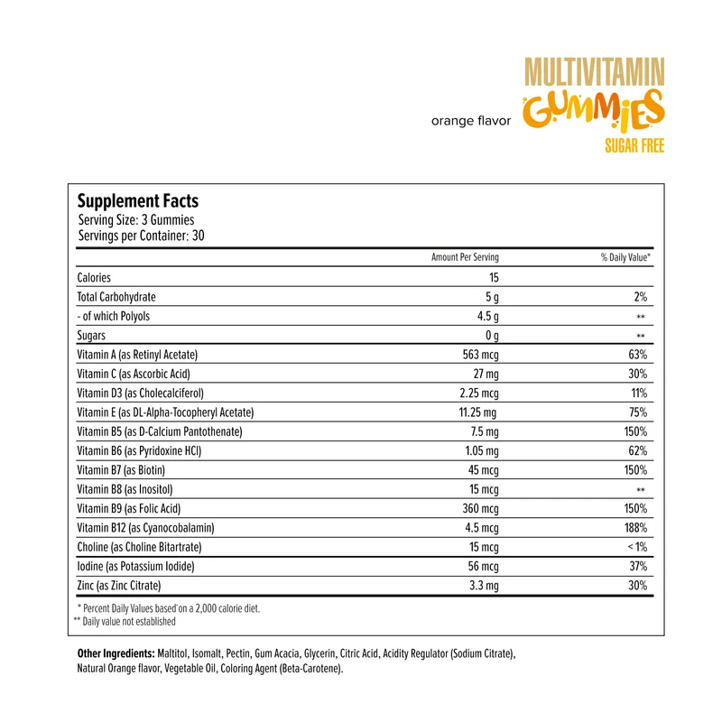Multivitamin Gummies Sugar Free