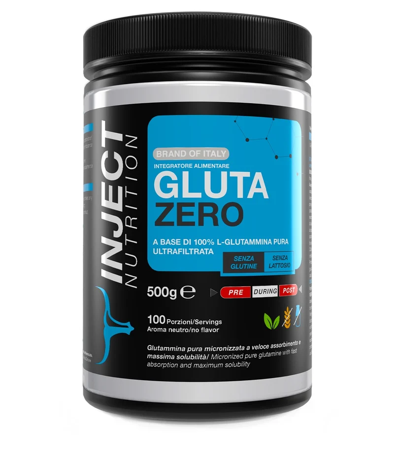 GLUTA 500 ZERO | aminoacidi per recupero muscolare e sintesi proteica