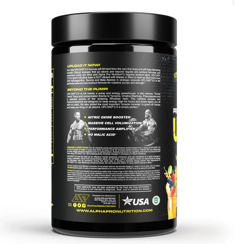 UPLOAD® 2.0 - Pre-Workout Estremo per Energia, Pump e Focus Mentale