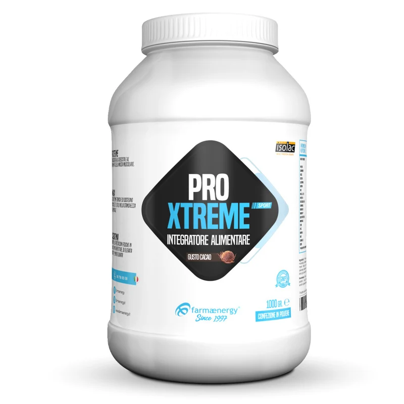 Pro-Xtreme Mass Gainer 1,5kg | Isolac® Carberry WPI + Creatina 3g + Glutammina 2,8g + HMB + Maca | 12 Vitamine | Farmaenergy