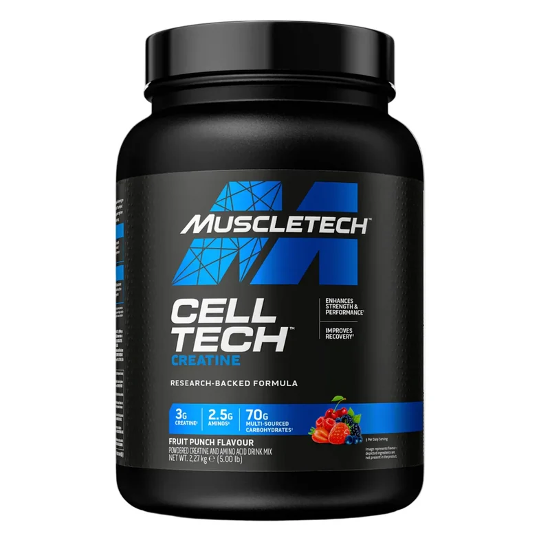 MuscleTech Cell-Tech 5 LIBRE | 2,27KG | 10g Creatina Monoidrato + ALA + BCAA | Max Strength | Formula Multistadio HC | MuscleTech