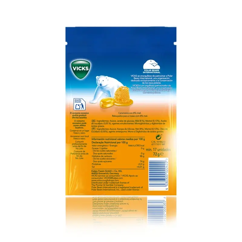 Vicks Honey Candies 72 grams