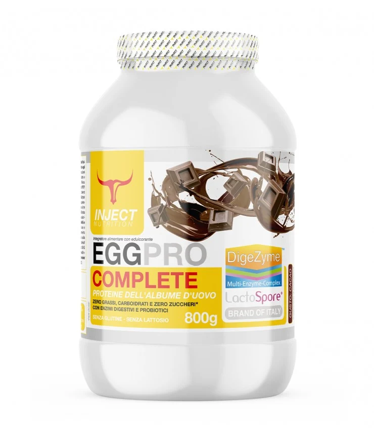 Egg Pro Zero 1 kg | 85g Proteine Albume d'Uovo | DigeZyme® + LactoSpore® + GLYCIPEP® | Senza Glutine & Lattosio | INJECT Nutrition