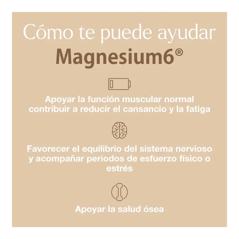 Magnesium6 120 tablets – Containing 6 magnesium salts, vitamin B6 and taurine