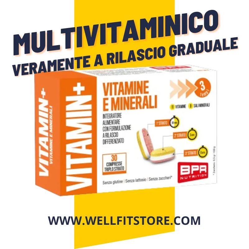 BPR NUTRITION Vitamin+ 30 compresse a triplo strato | Multivitaminico a rilascio graduale