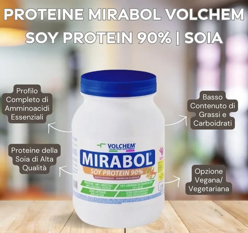 Volchem Mirabol Soy Protein 90 | Proteine della Soia 750gr