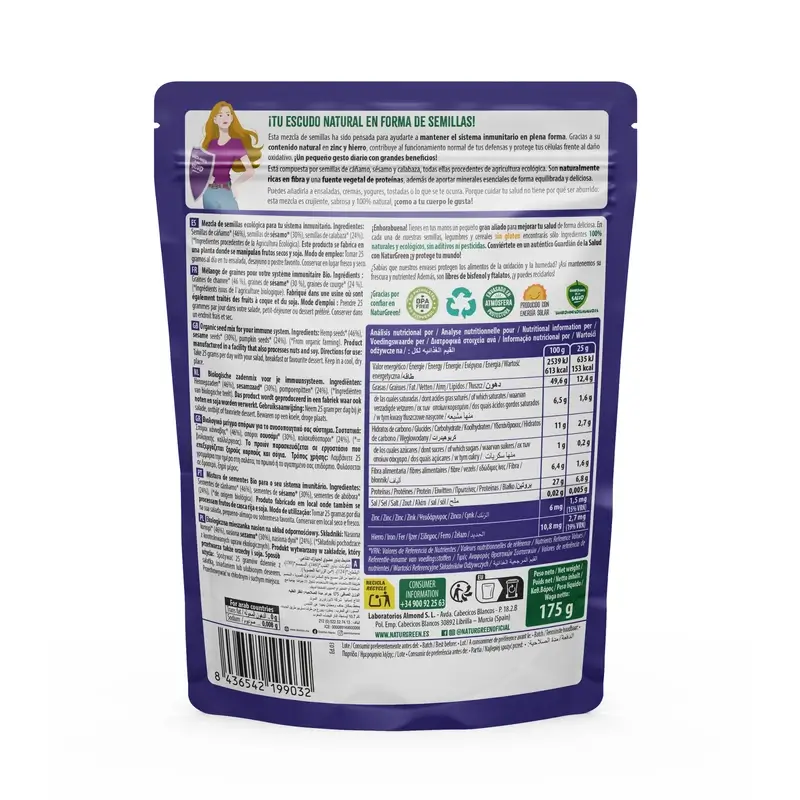 Naturgreen Organic Seeds For Your Immune System, 175 grams