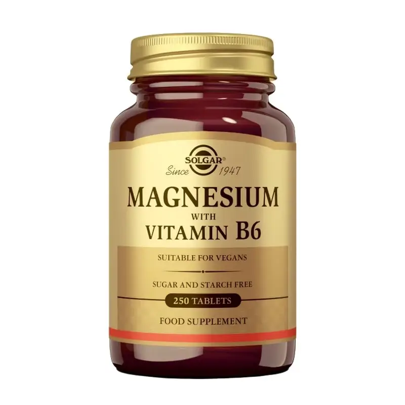 Solgar Magnesium with Vitamin B6, 250 Tablets