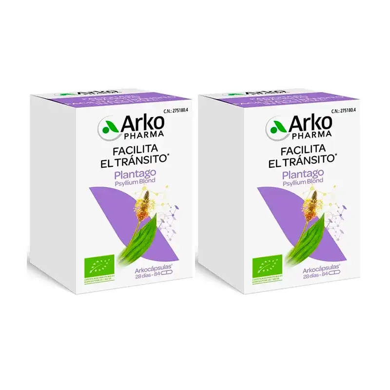 Arkopharma Arkocápsulas Plantago Bio, 2X84 Capsules