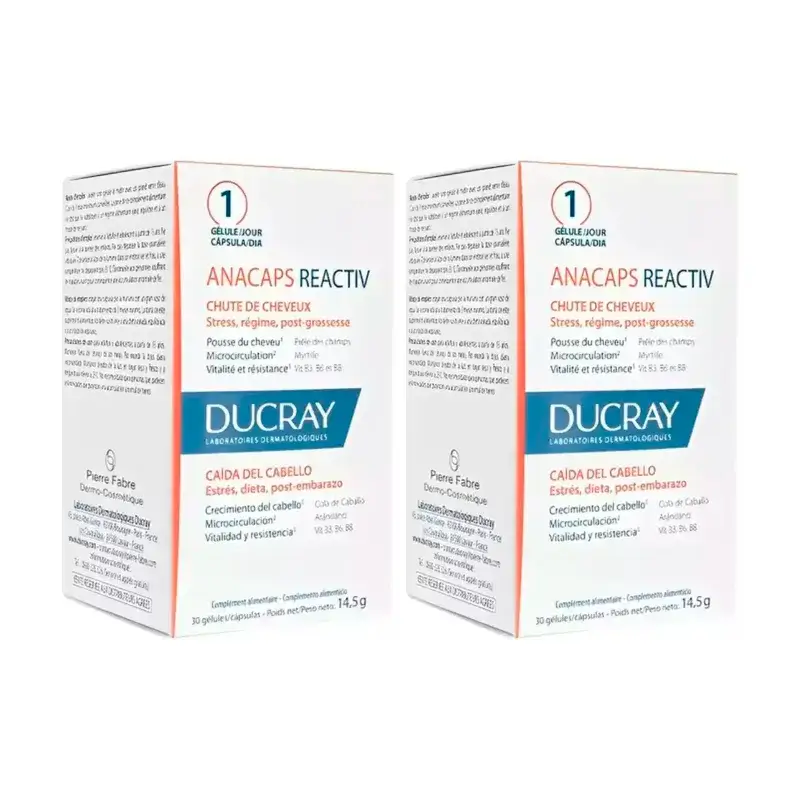 Ducray Anacaps Reactiv, Pack 2 x 30 capsules